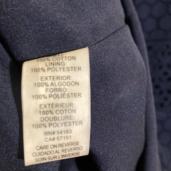 Karl Lagerfeld Paris Dress with Bow Detailed Navy Blue size 2 Midi Lined - Picture 3 of 5